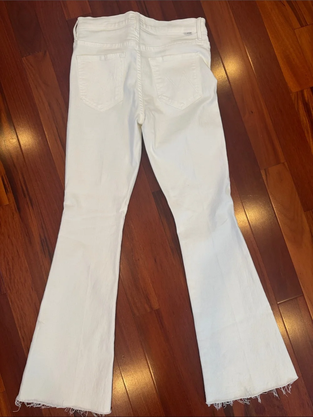MOTHER White Flare Wide-Leg Jeans - Picture 6 of 7